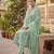 Green color glass cotton fabric embroidered ethnic salwar suit