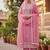 Pink color glass cotton fabric embroidered ethnic salwar suit