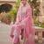 Pink color glass cotton fabric embroidered ethnic salwar suit