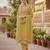 Yellow color glass cotton fabric embroidered ethnic salwar suit