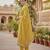 Yellow color glass cotton fabric embroidered ethnic salwar suit