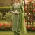 Green color glass cotton fabric embroidered ethnic salwar suit