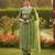 Green color glass cotton fabric embroidered ethnic salwar suit