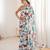 designer chinon digital print multicolor saree for women