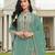 Green color beautiful ethnic partywear designer embroidered suit