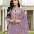 Purple color beautiful ethnic partywear designer embroidered suit