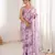 women   s elegant purple chinon digital printed designer saree