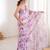 women   s elegant purple chinon digital printed designer saree