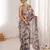 women   s chinon multicolor digital printed saree with blouse