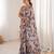 women   s chinon multicolor digital printed saree with blouse