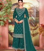 Rama color beautiful ethnic palazzo dress for designer ceremonial looks