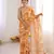 women   s multicolor soft chinon digital printed saree with blouse