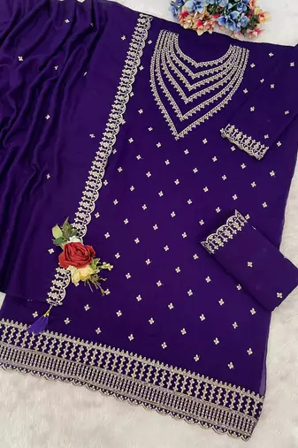 Purple color beautiful ethnic palazzo dress for designer ceremonial looks