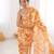 women   s multicolor soft chinon digital printed saree with blouse