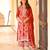 Rust color beautiful readymade dress on muslin fabric for graceful girlie looks