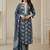 Teal color cotton fabric stylish and trendy kurta set for ethnic girls