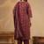 Maroon color cotton fabric stylish and trendy kurta set for ethnic girls