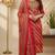 Red color cotton fabric stylish and trendy kurta set for ethnic girls