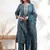 Blue color cotton fabric stylish and trendy kurta set for ethnic girls