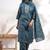 Blue color cotton fabric stylish and trendy kurta set for ethnic girls