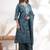 Blue color cotton fabric stylish and trendy kurta set for ethnic girls