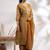 Mustard color cotton fabric stylish and trendy kurta set for ethnic girls