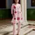 Pink color beautiful girlie chinon fabric embroidered kurta set