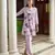 Purple color beautiful girlie chinon fabric embroidered kurta set
