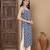 Blue color cotton fabric designer printed stylish formal kurta