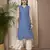 Blue color cotton fabric designer printed stylish formal kurta
