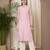 Pink color cotton fabric designer printed stylish formal kurta