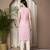 Pink color cotton fabric designer printed stylish formal kurta