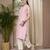 Pink color cotton fabric designer printed stylish formal kurta