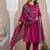 Cotton cambric a-line kurti-pant-dupatta  set