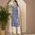 Blue color cotton fabric designer printed stylish formal kurta