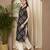 Black color cotton fabric designer printed stylish formal kurta