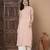 Pink color cotton fabric designer printed stylish formal kurta
