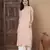 Pink color cotton fabric designer printed stylish formal kurta