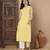 Yellow color cotton fabric solid stylish formal kurta