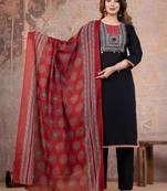 Cotton cambric printed straight  kurti-pant-dupatta  set
