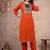 Cotton cambric printed straight  kurti-pant-dupatta  set