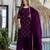 Wine faux georgette fabric beautiful graceful ceremonial kurta set