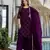 Wine faux georgette fabric beautiful graceful ceremonial kurta set