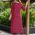 Maroon rayon slub fabric beautiful graceful ceremonial kurta set