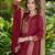 Maroon rayon slub fabric beautiful graceful ceremonial kurta set