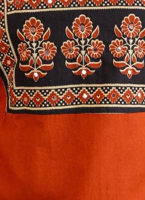 Cotton cambric printed straight  kurti-pant-dupatta  set 4