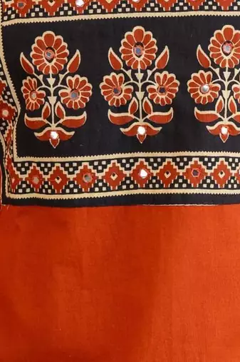 Cotton cambric printed straight  kurti-pant-dupatta  set