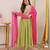 Green chinon  fabric beautiful graceful ceremonial kurta set
