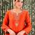 Orange chanderi fabric beautiful graceful ceremonial kurta set