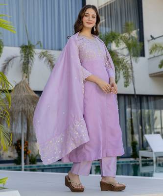 Pink vichitra silk beautiful graceful ceremonial kurta set 5